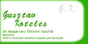 gusztav koteles business card