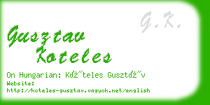 gusztav koteles business card